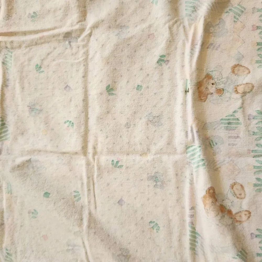 Riegal teddy bear sleepy time fleece blanket vintage baby Swaddle